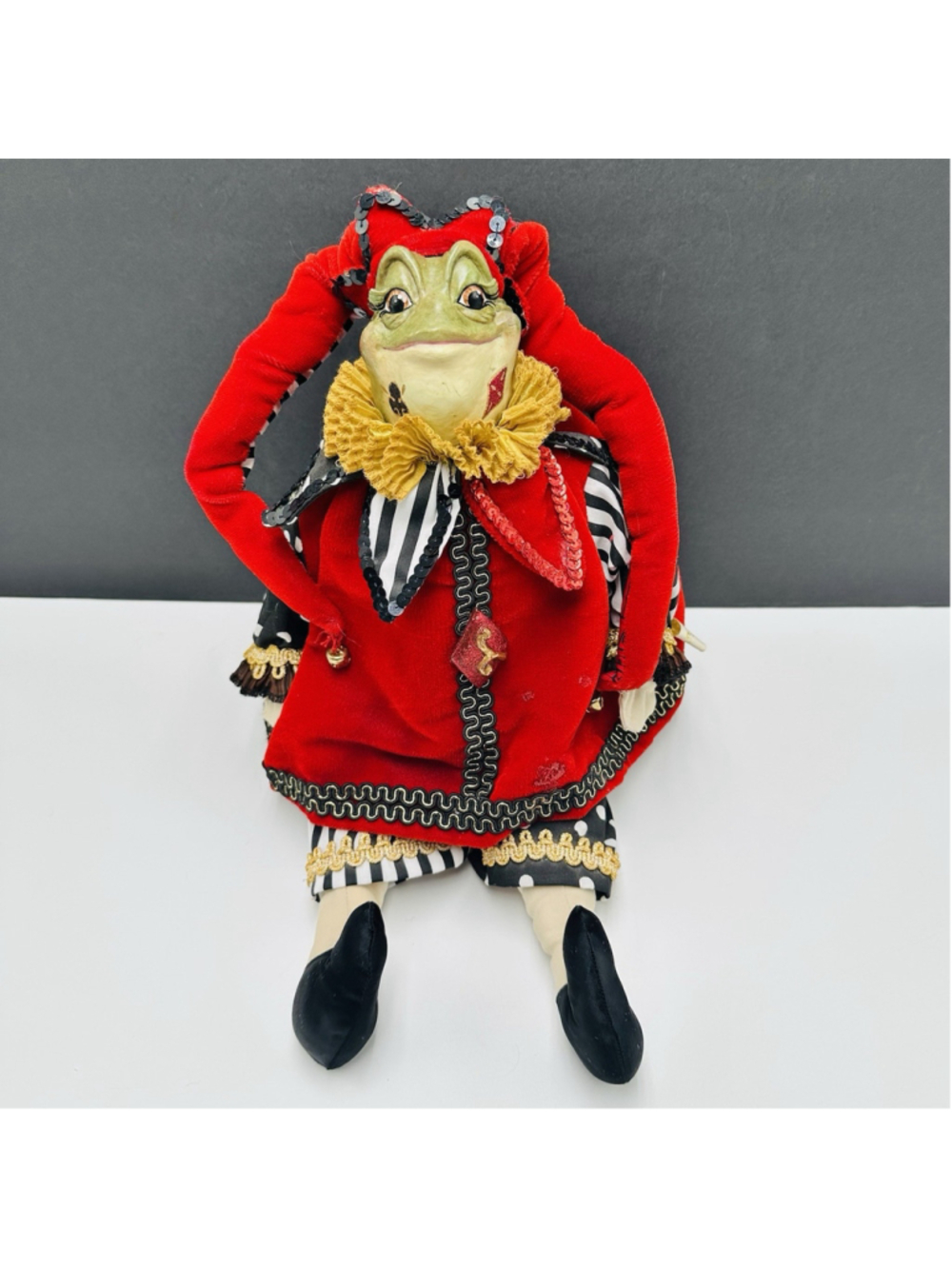 Vintage Rare Katherines Collection Jester Frog By Wayne Kleski 18 Inch Read See